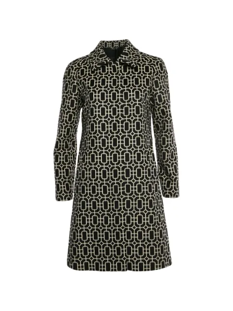 Gucci Pre-Owned octagonal-pattern single-breasted coat