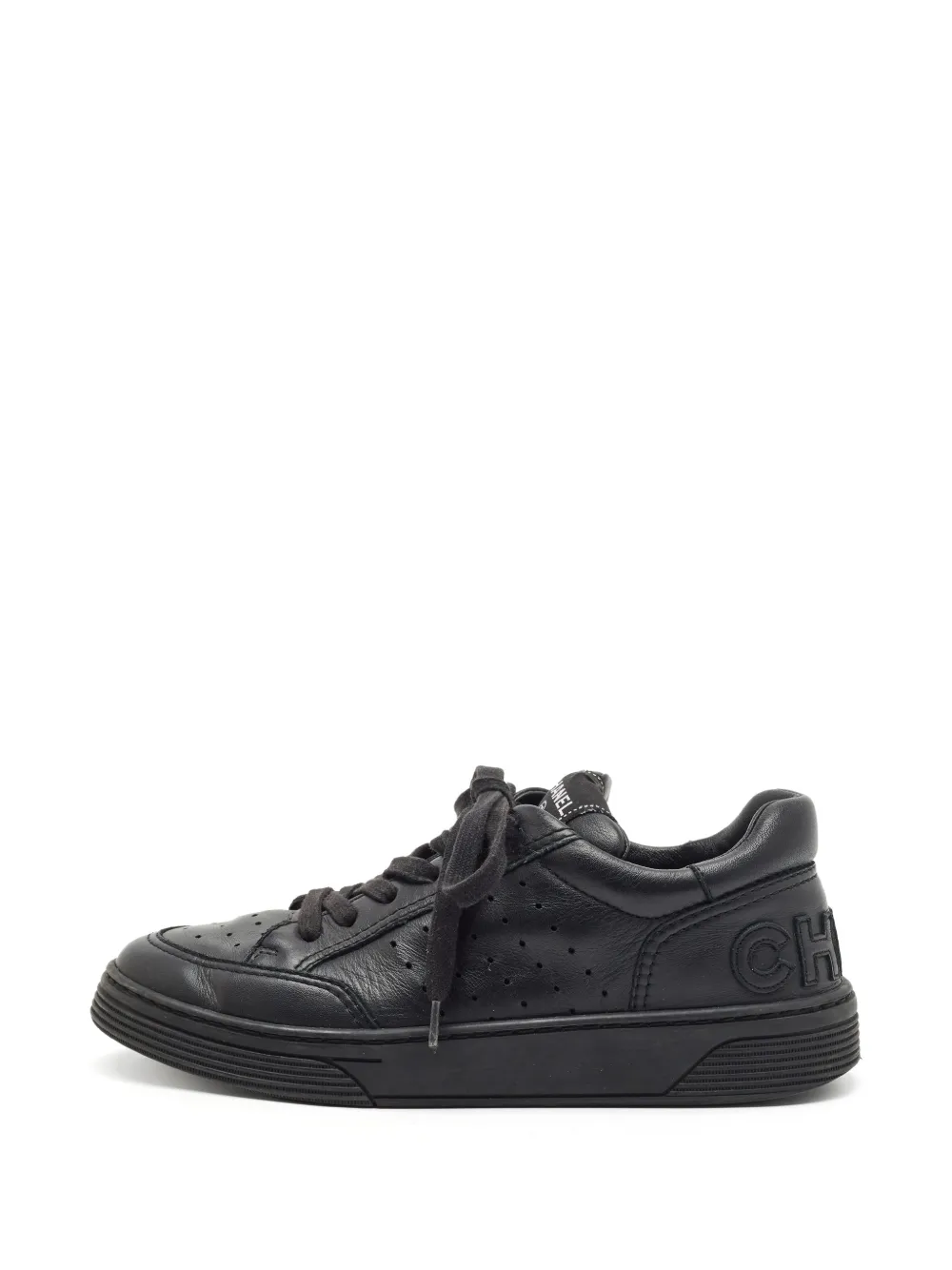 CHANEL Pre-Owned CC perforated sneakers - Nero