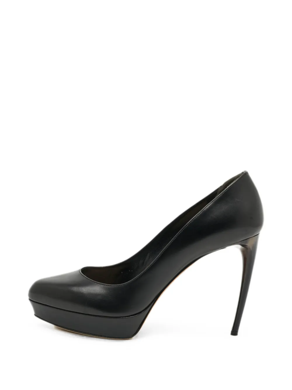 Alexander McQueen Pre-Owned Horn platform pumps - Black