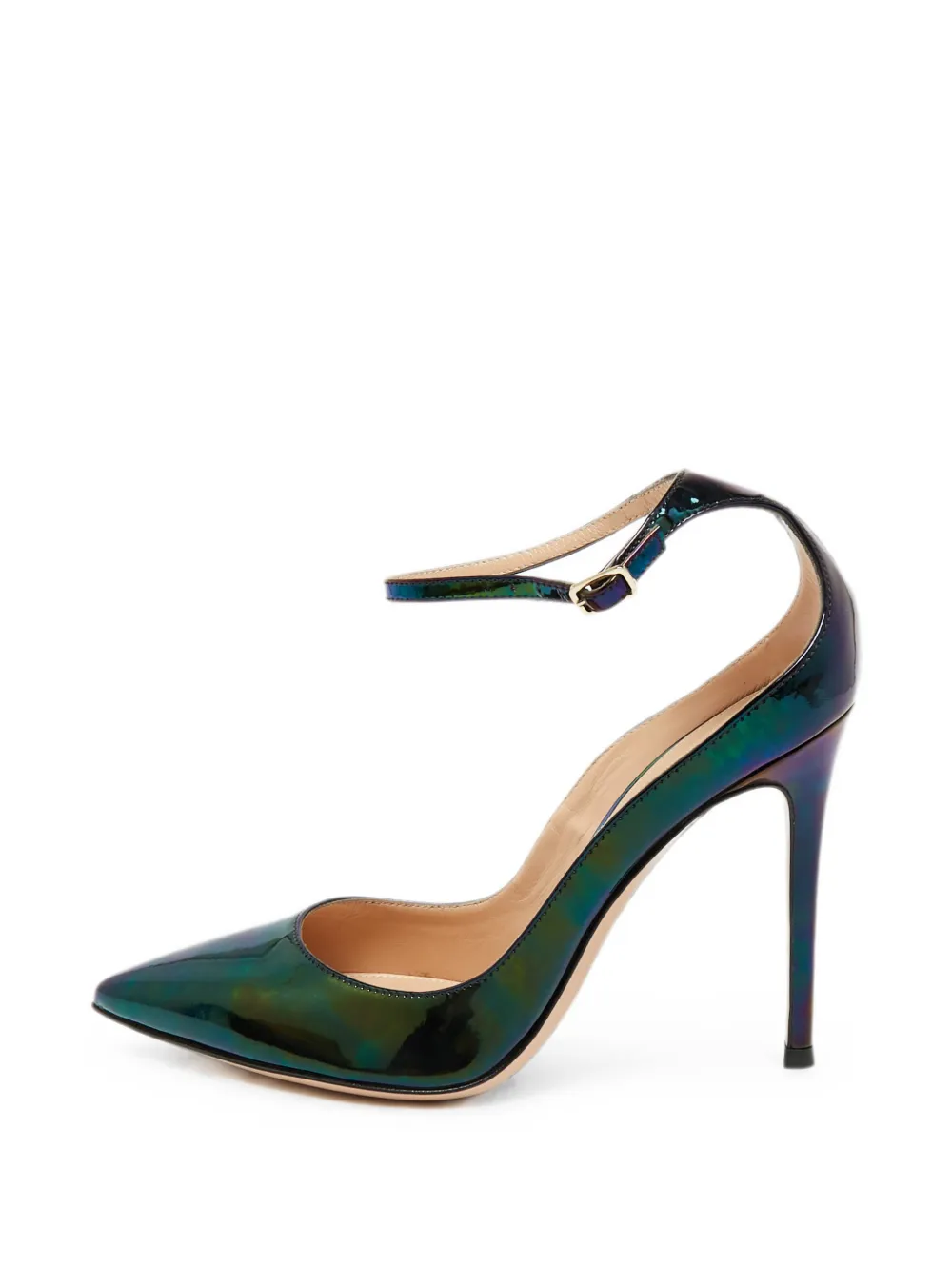 Gianvito Rossi Iridescent leather heeled pumps - Black
