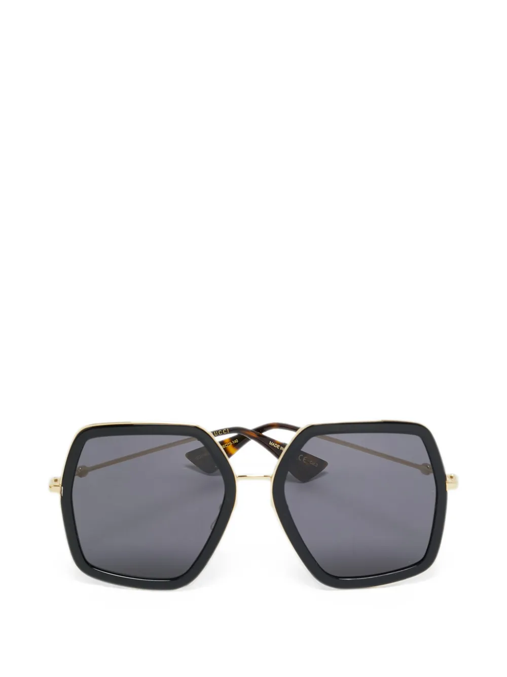 Gucci Pre-Owned geometric sunglasses - Schwarz
