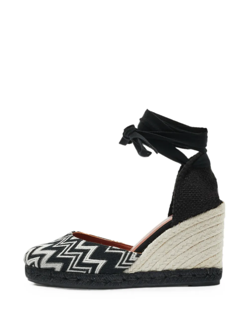 Missoni Pre-Owned chevron-design espadrilles - Nero