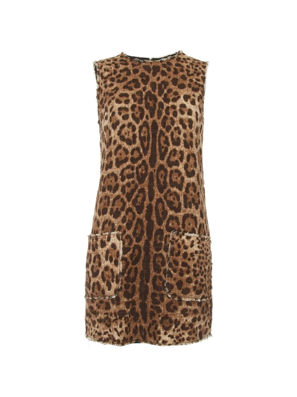 Dolce & Gabbana Pre-Owned leopard-print mini dress - Marrone