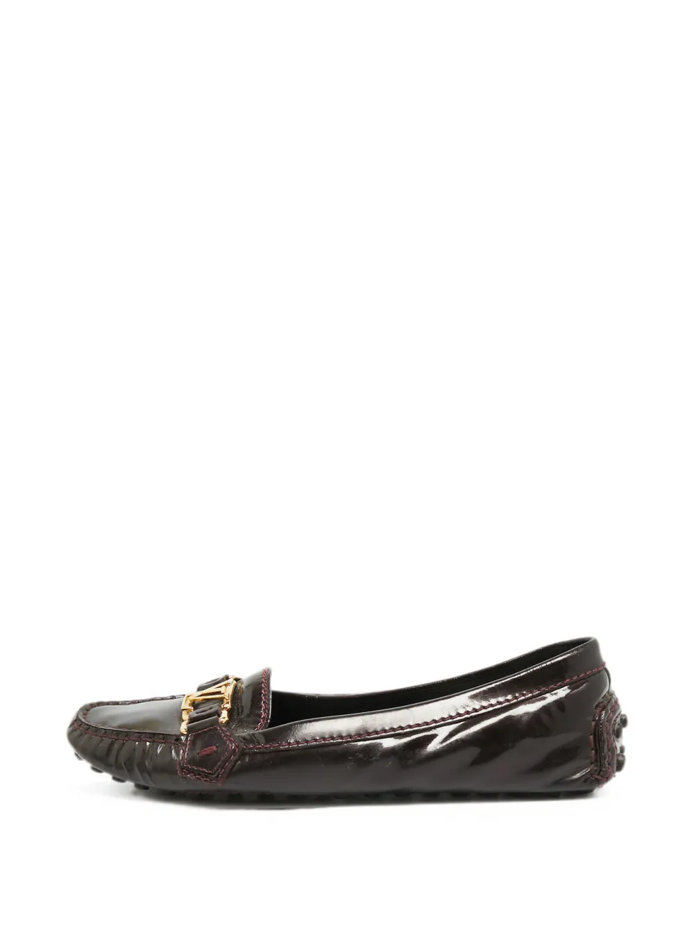 Pre-owned Louis Vuitton Leather Loafers In Brown
