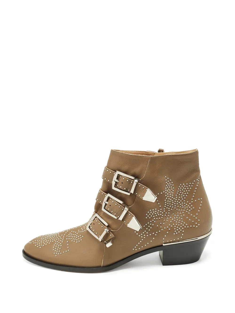 Chloé Pre-Owned Susanna buckled ankle boots - Marrone