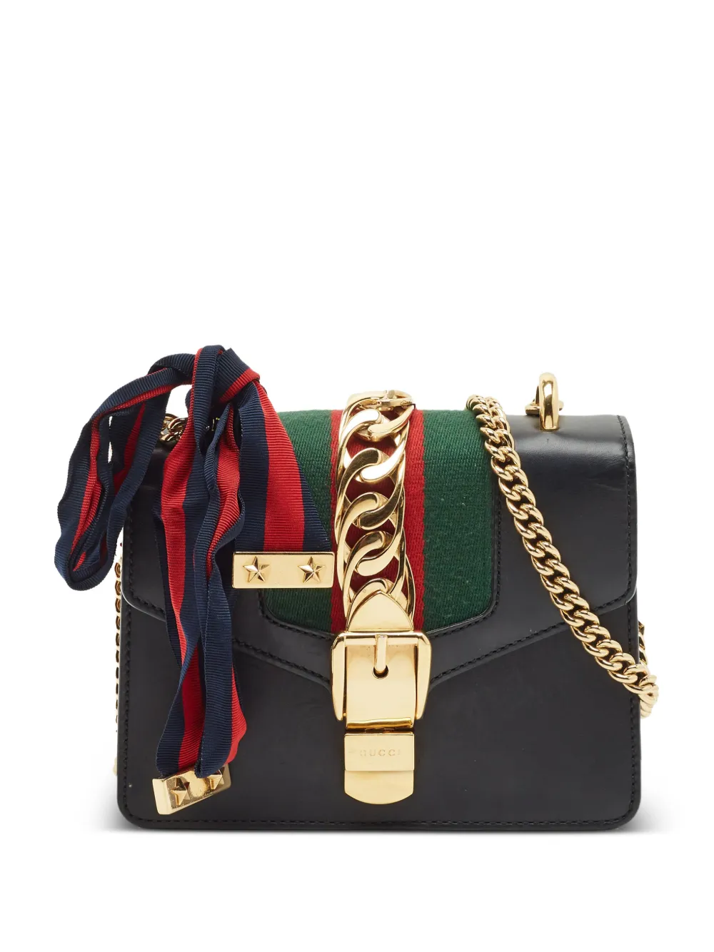 Gucci Pre-Owned mini Sylvie Web stripe shoulder bag - Nero
