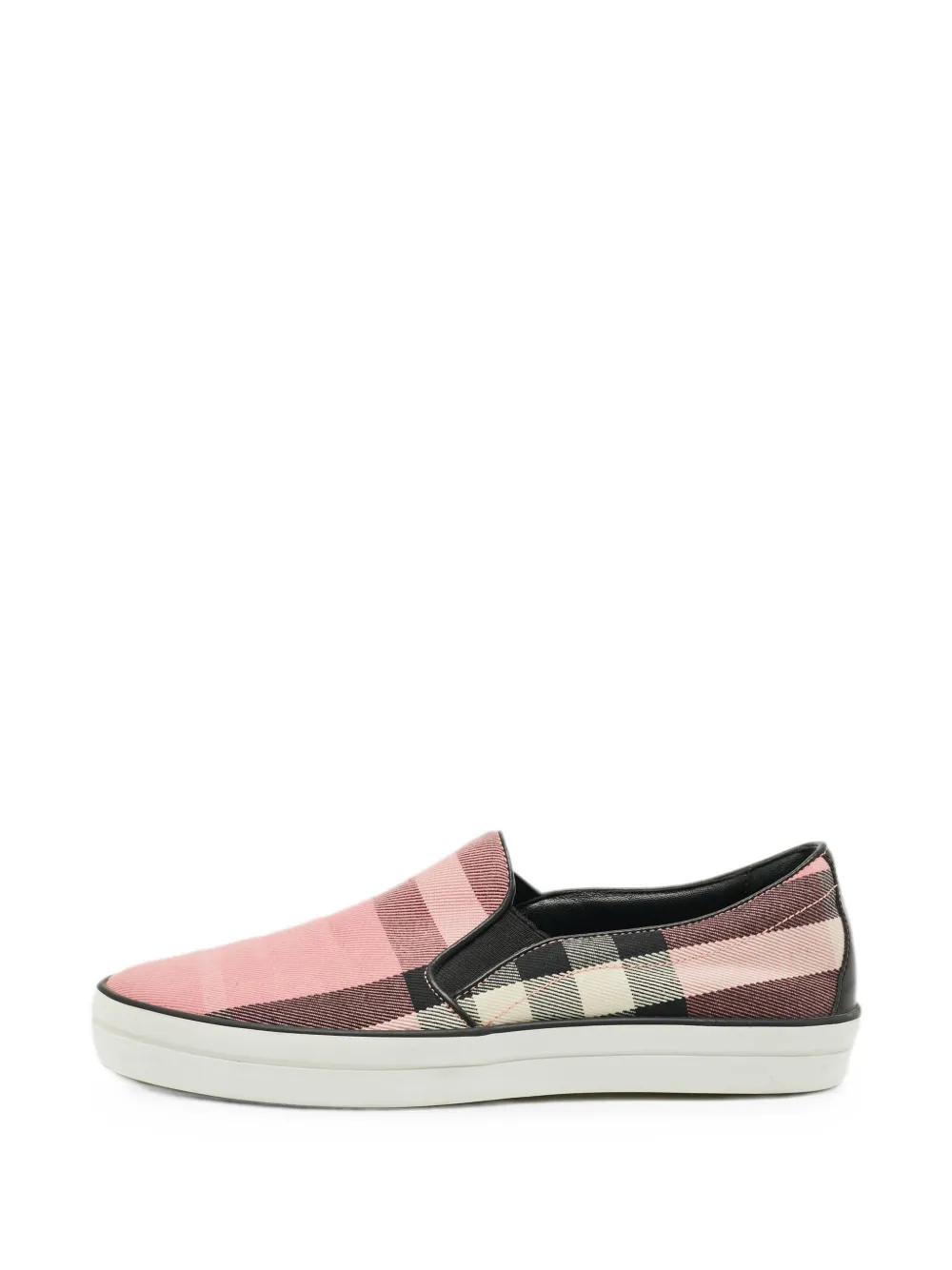 Burberry Pre-Owned Gauden check-pattern slip-on sneakers - Rosa