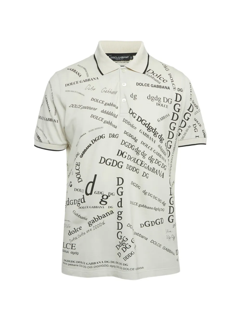 Dolce & Gabbana Pre-Owned DG lettering polo shirt - Toni neutri