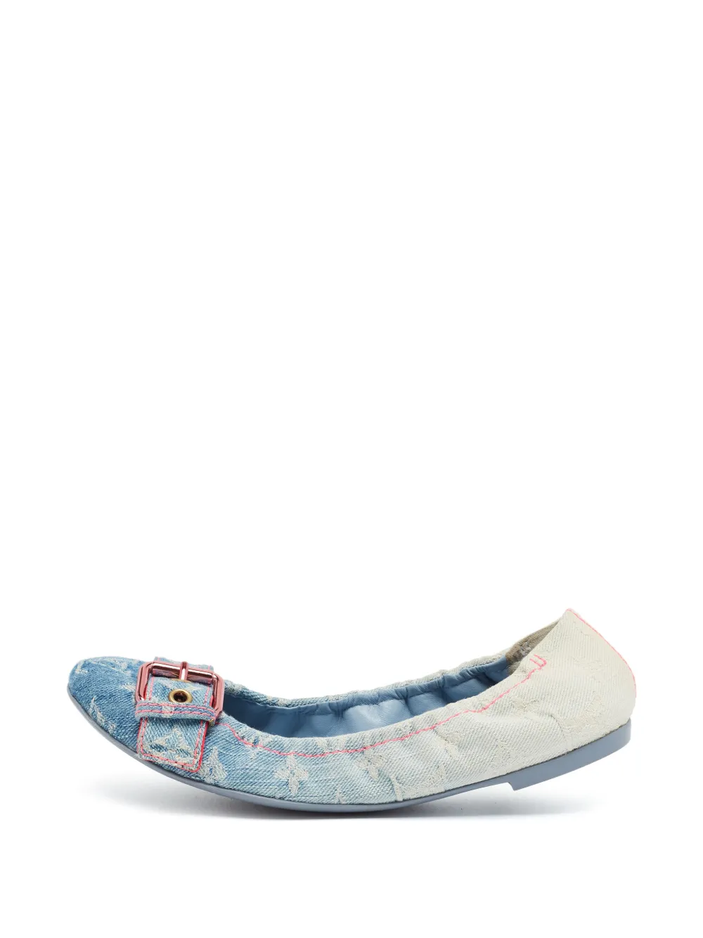 Louis Vuitton Pre-Owned Ballerinas mit Monogramm-Schnalle - Blau