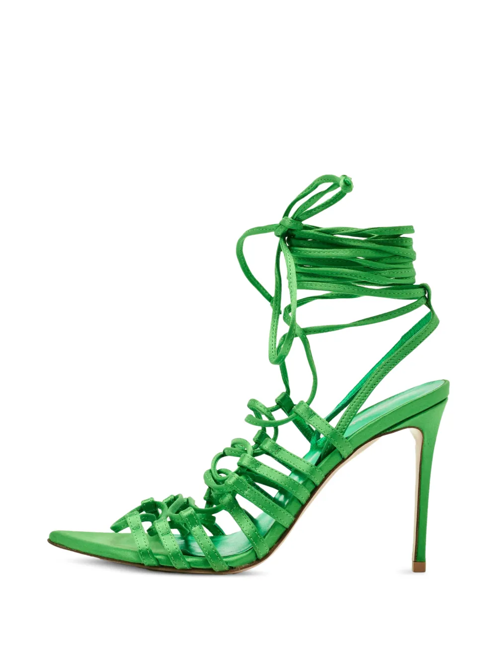 Le Silla Sandalen mit Wickelriemen - Grün