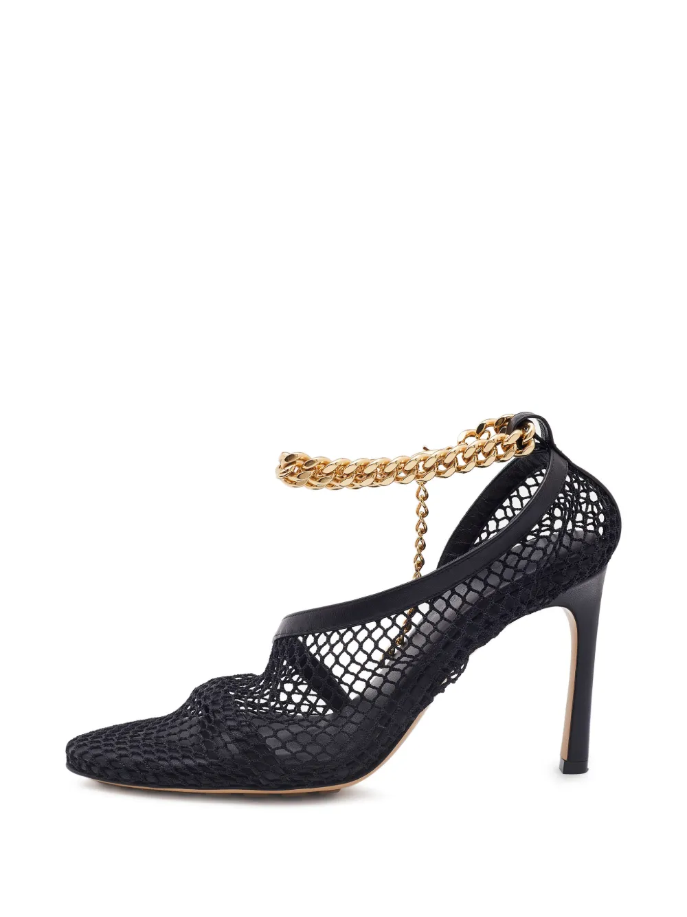 Bottega Veneta Pre-Owned Mesh-Pumps mit Kettendetail - Schwarz