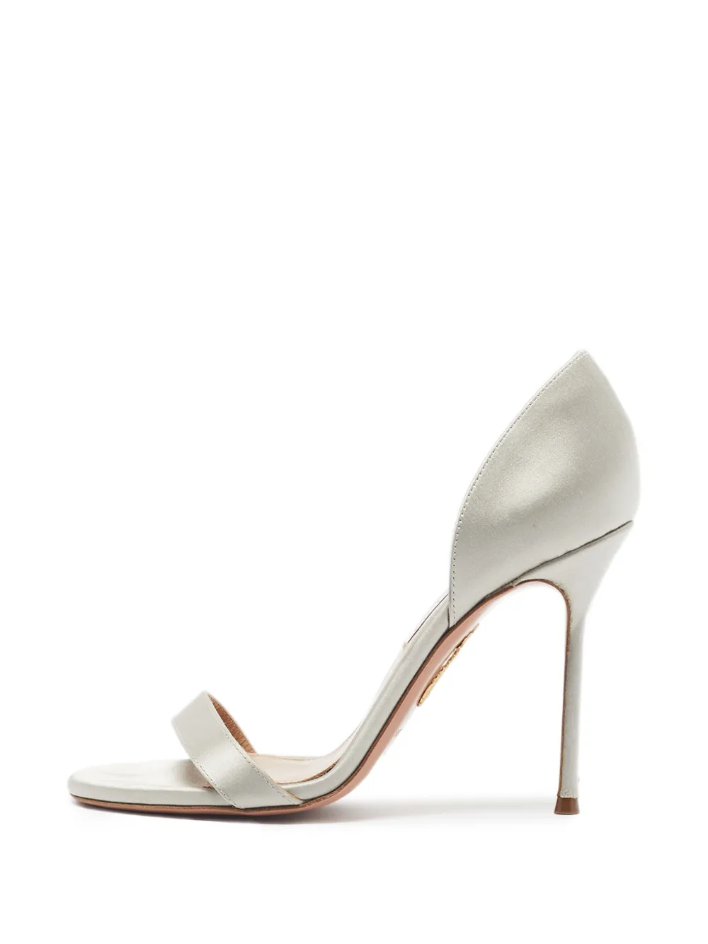 Aquazzura Uptown satin sandals - Grigio
