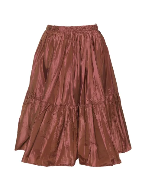 Miu Miu Pre-Owned crinkled flared midi skirt