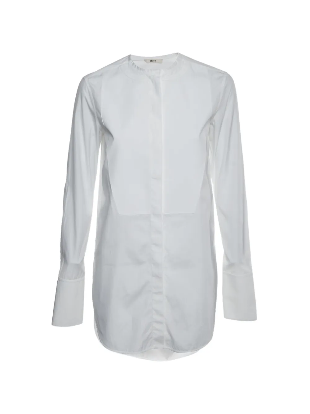 Celine Pre-Owned Camicia con colletto alla coreana - Bianco