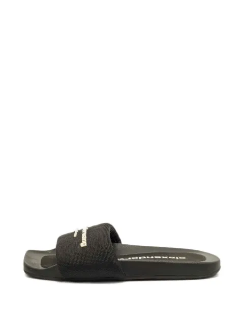 Alexander Wang logo-print pool slides