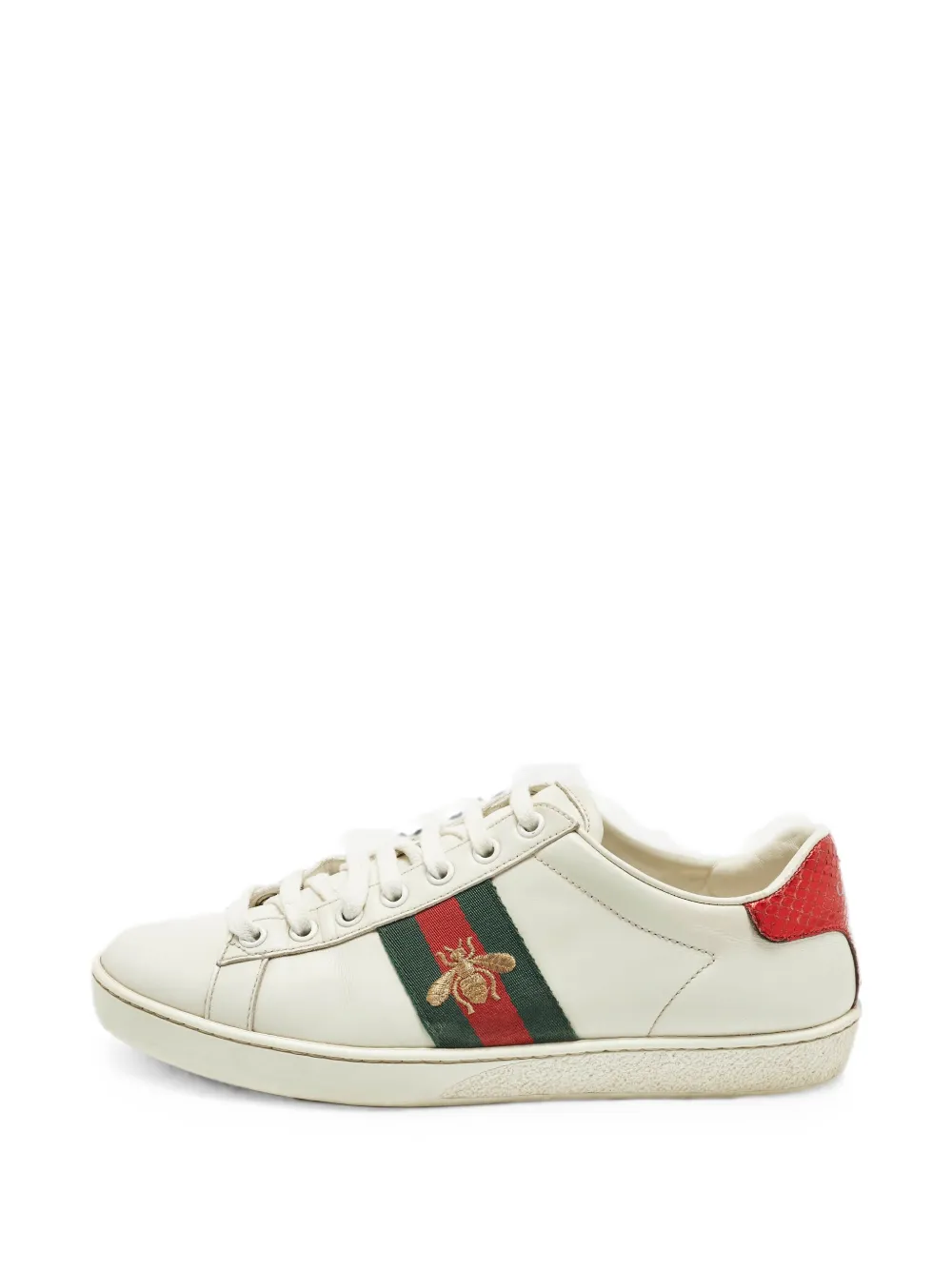 Gucci Pre-Owned Ace Sneakers mit Bienen-Stickerei - Nude