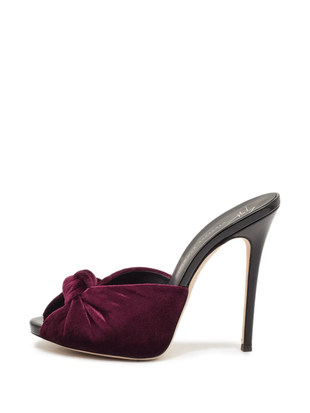 Giuseppe Zanotti Vintage knotted velvet sandals - Rot