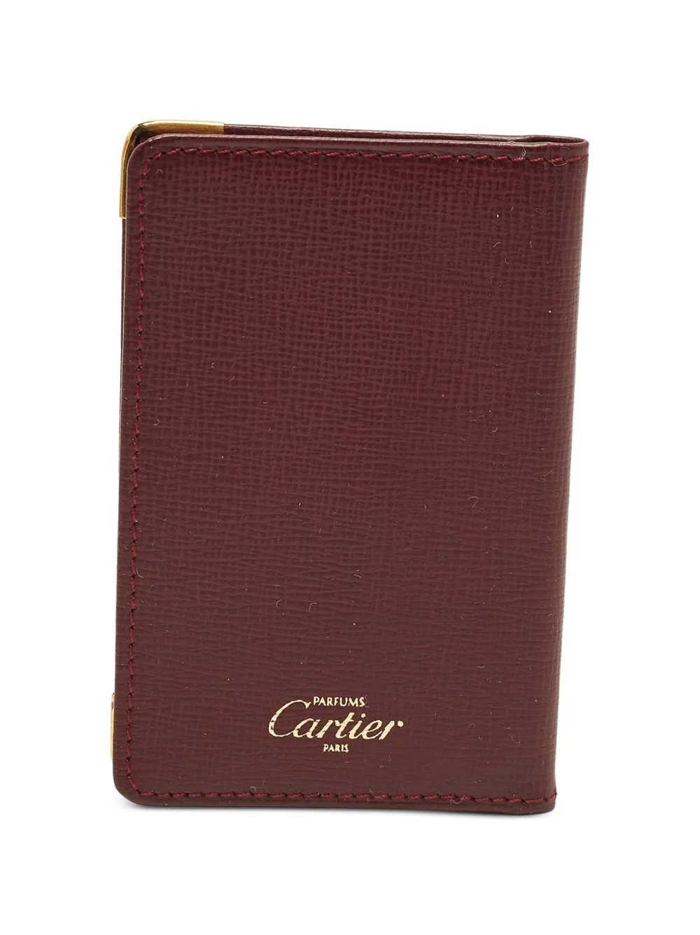 Cartier Cartier Must de Cartier Burgundy Leather Card Case with Leather Key Ring - Rot