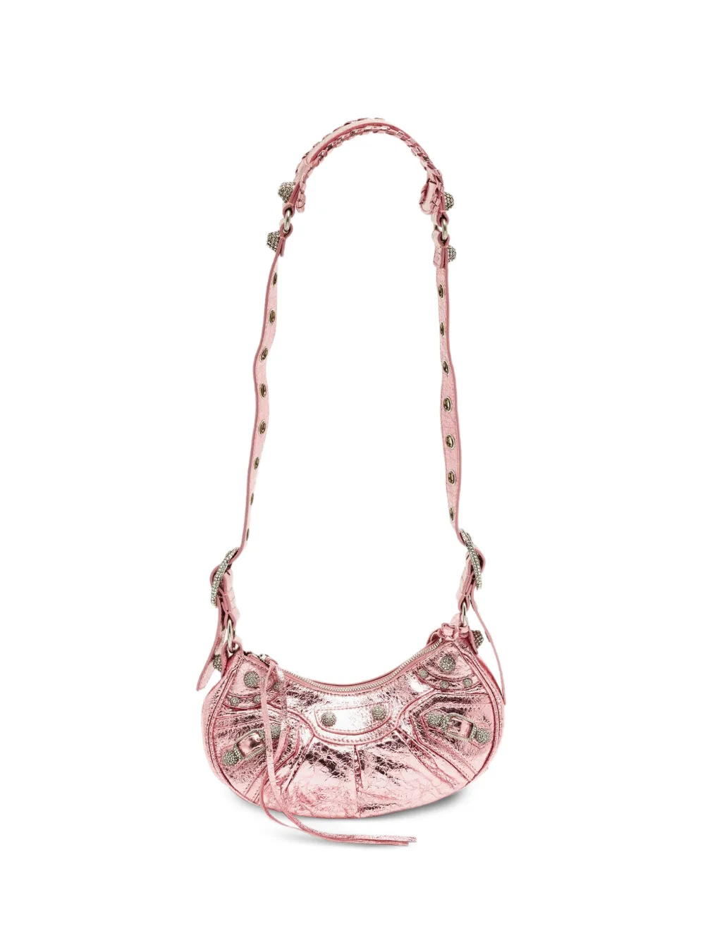 Balenciaga Pre-Owned Borsa a spalla Le Cagole XS con cristalli - Rosa