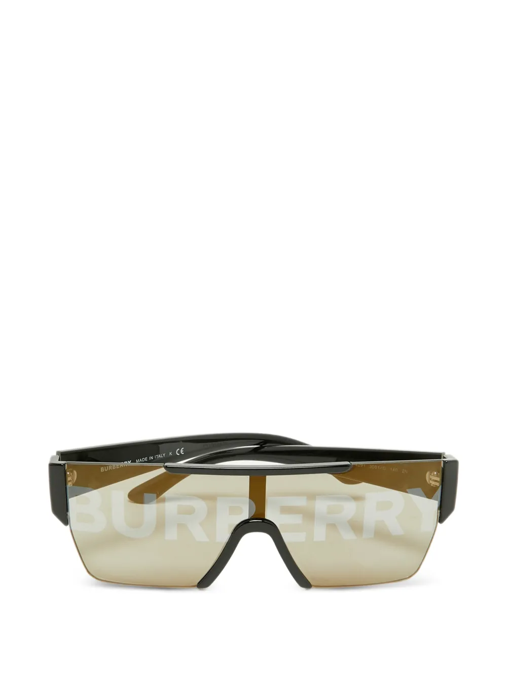 Burberry Pre-Owned Logo shield sunglasses - Schwarz