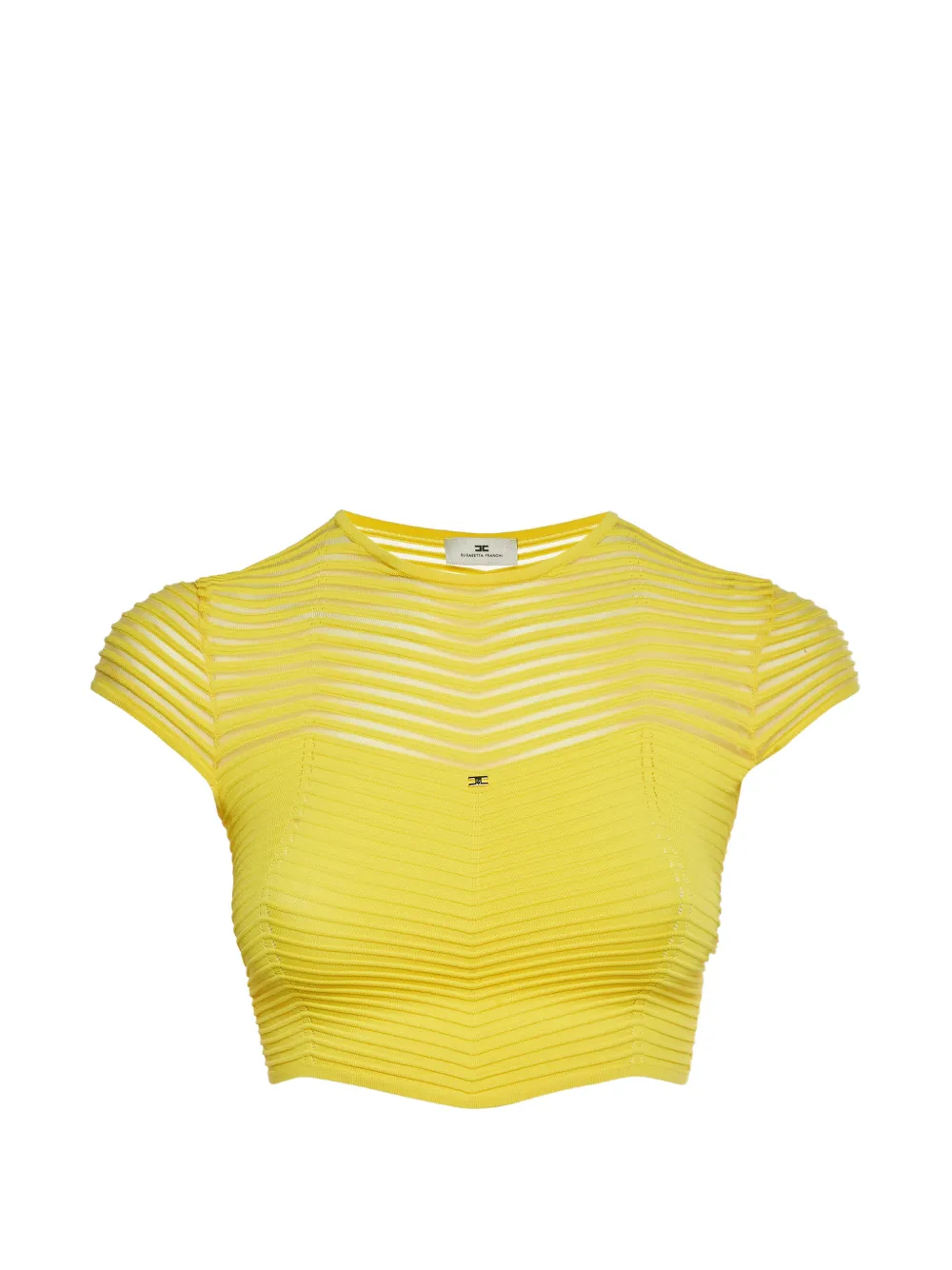 Elisabetta Franchi textured knit crop top - Giallo