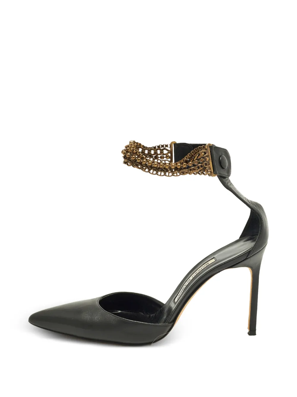 Manolo Blahnik Mary Janes mit Kettendetail - Schwarz