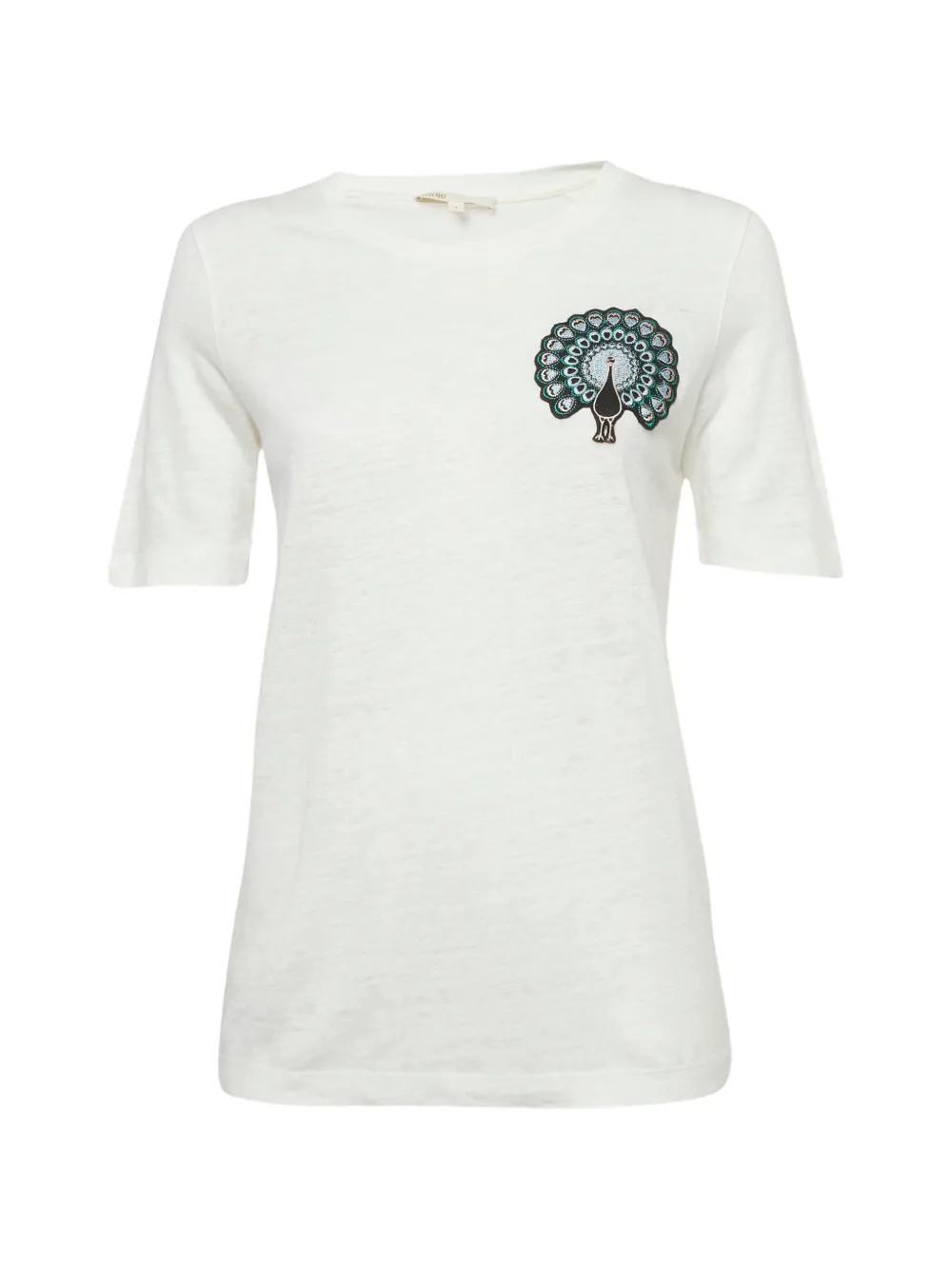 Maje Peacock patch T-shirt - Weiß