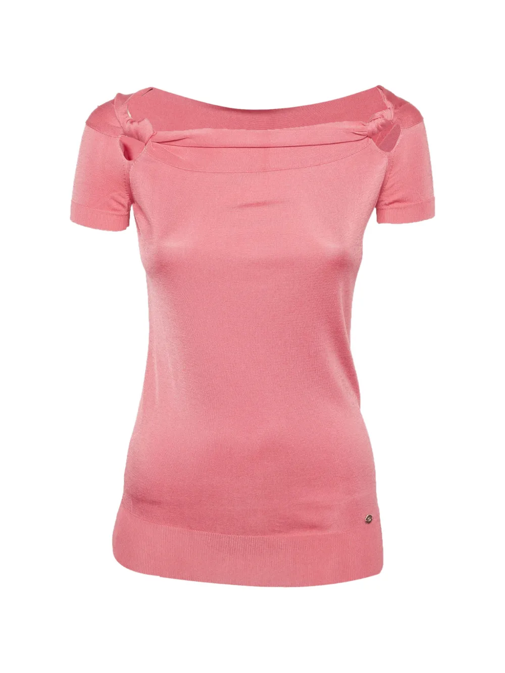 Gucci Pre-Owned knot-detail short-sleeve top - Rosa