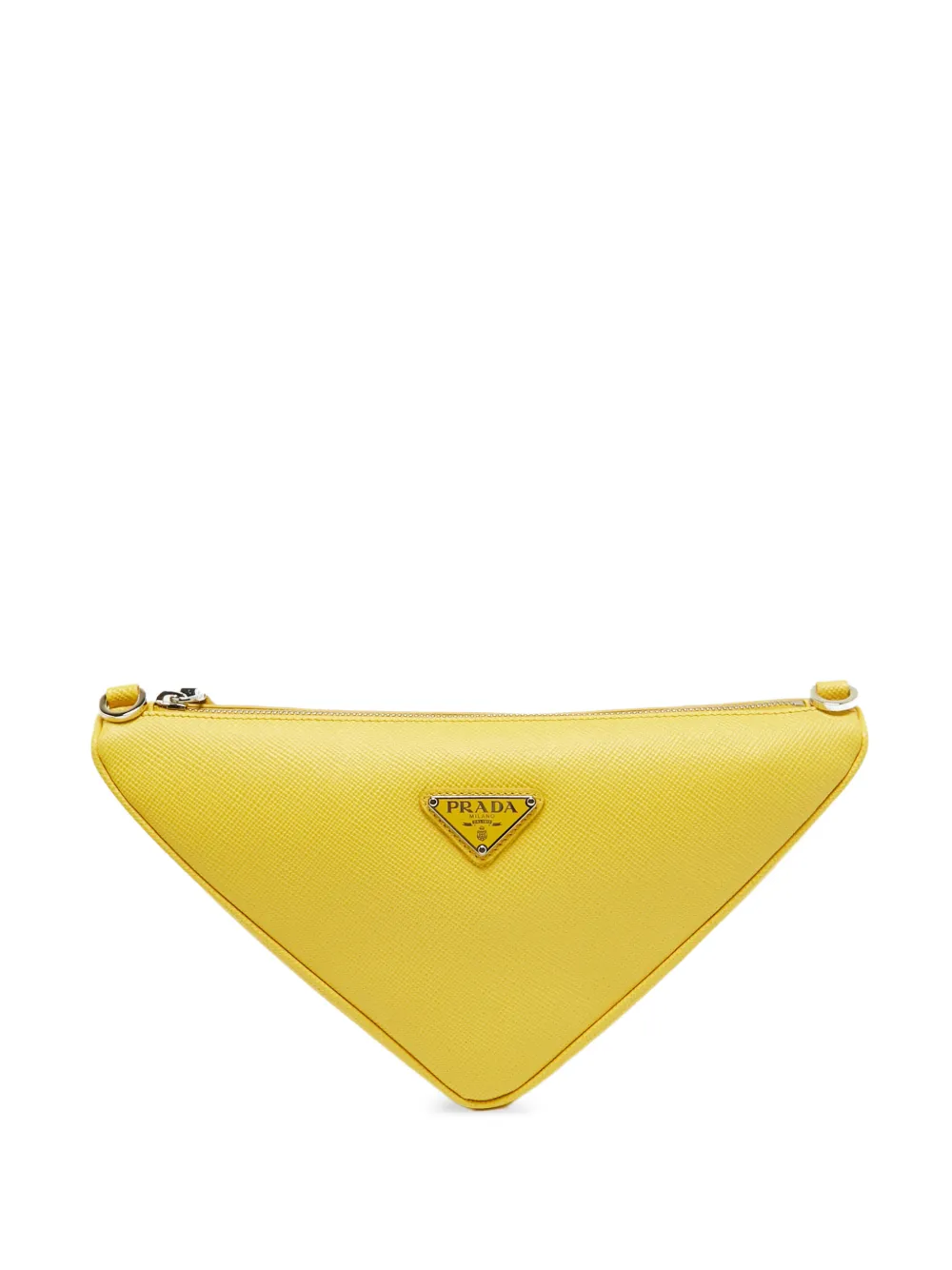 Prada Pre-Owned Triangle Saffiano Lux clutch bag - Giallo