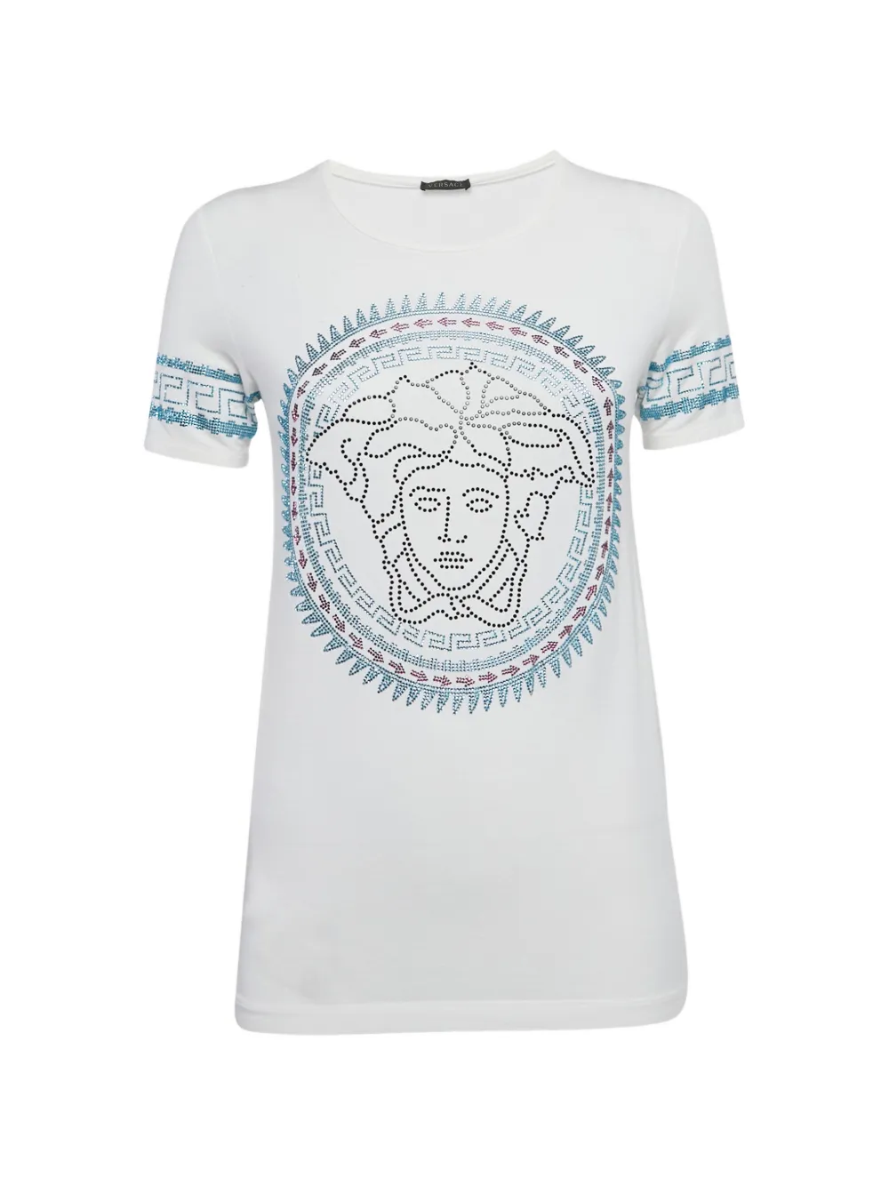 Versace Pre-Owned Medusa embellished T-shirt - Bianco