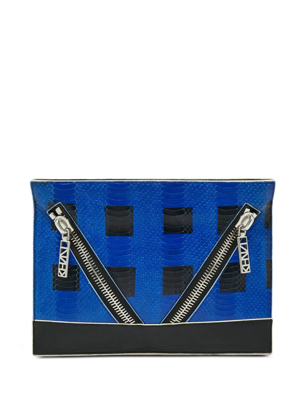 Kenzo Pre-Owned Kalifornia Clutch mit Python-Prägung - Blau