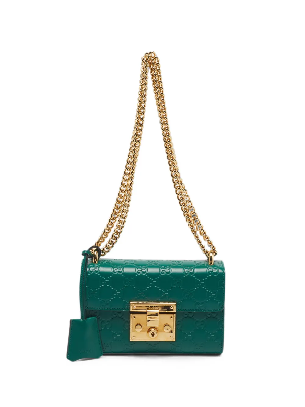 Gucci Pre-Owned Borsa a spalla Padlock Guccissima - Verde