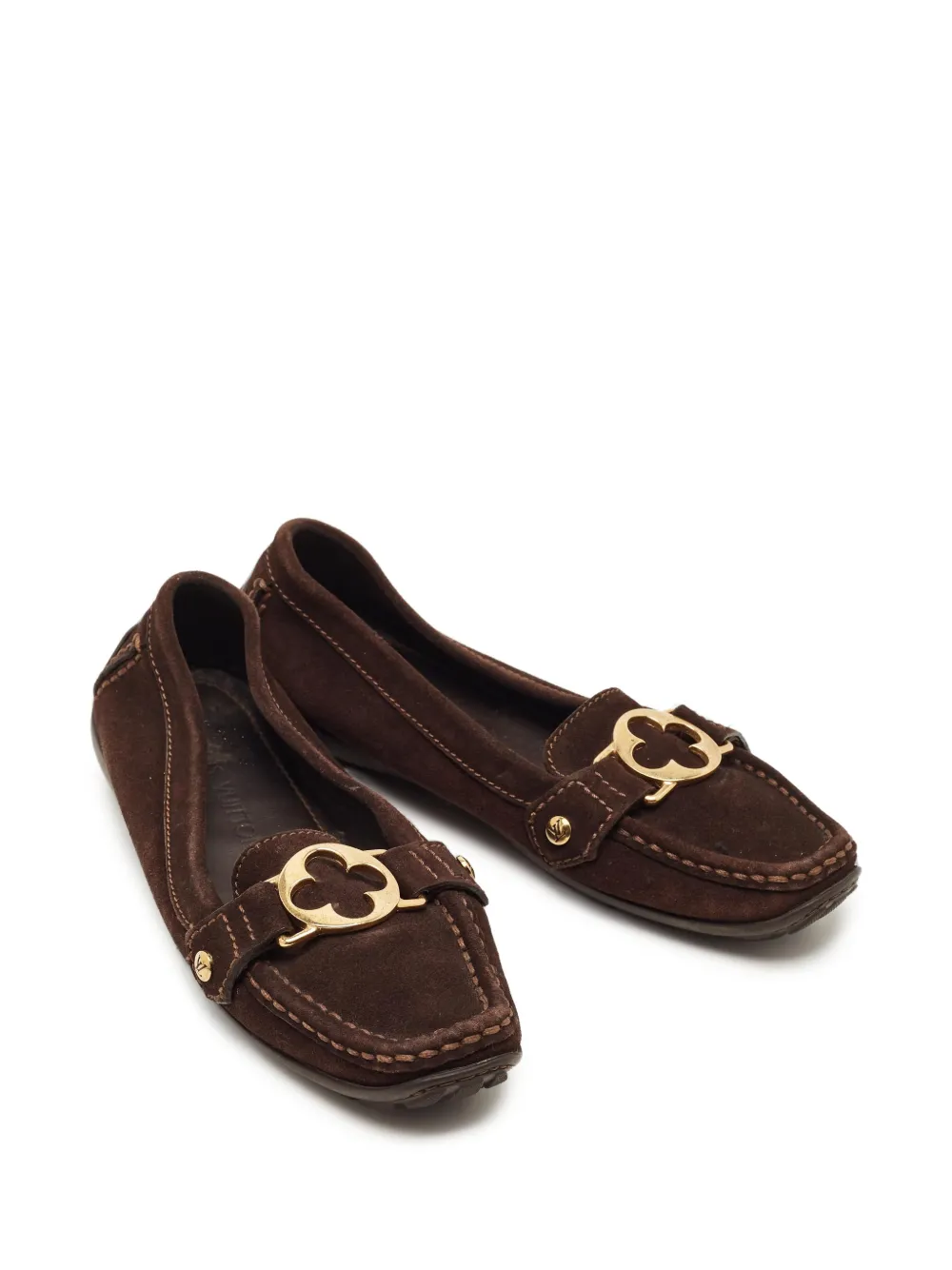 Louis Vuitton Pre-Owned モノグラム スエード ローファー | ブラウン