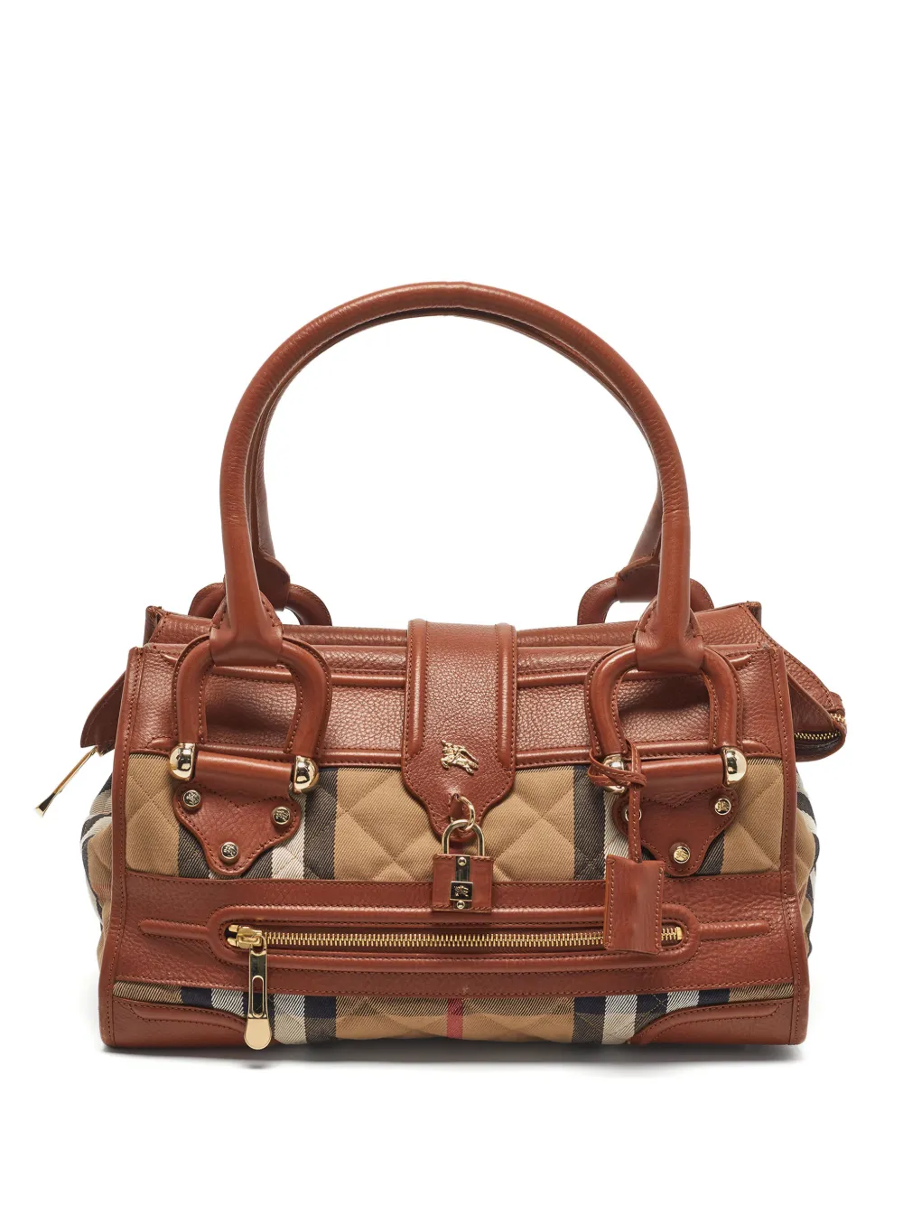 Burberry Pre-Owned Manor zip-up tote bag - Marrone