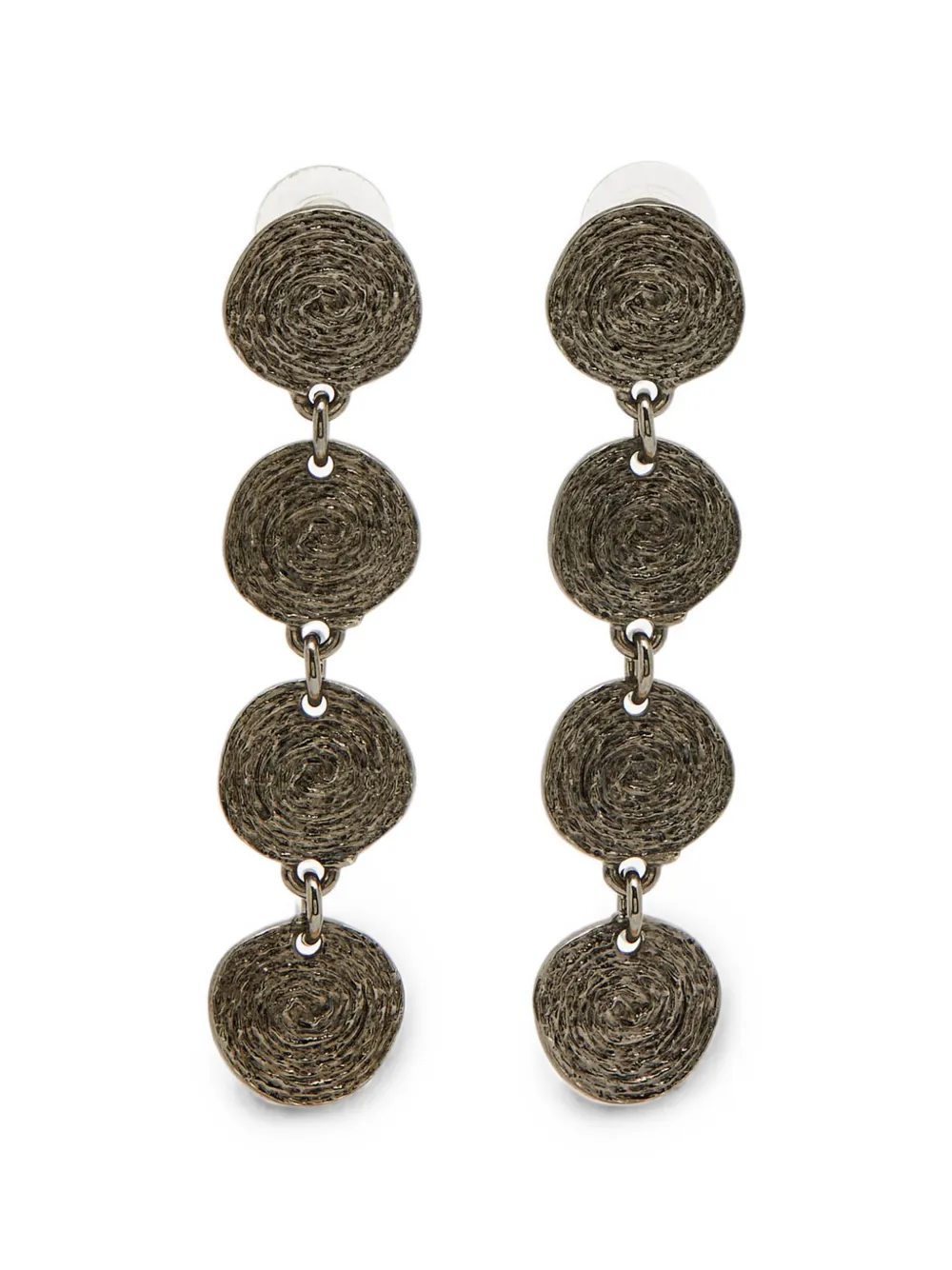 Oscar de la Renta Pre-Owned drop-design earrings - Grigio