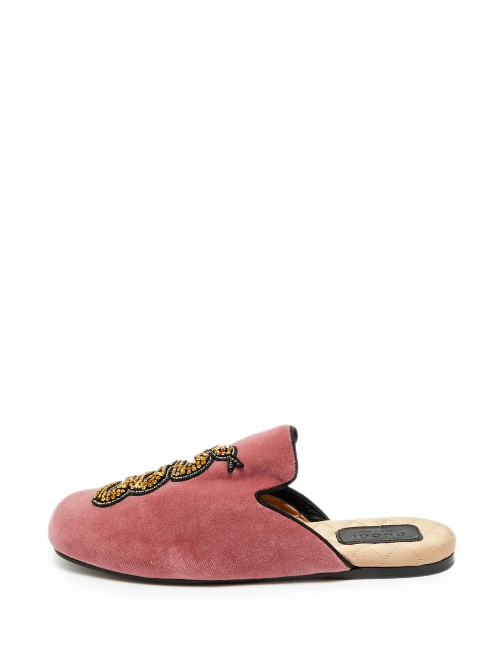 Gucci Pre-Owned Lawrence Snake Mules mit Kristallen - Rosa