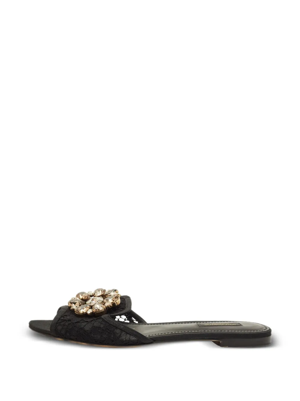 Dolce & Gabbana Pre-Owned Sofia crystal-embellished lace sandals - Nero