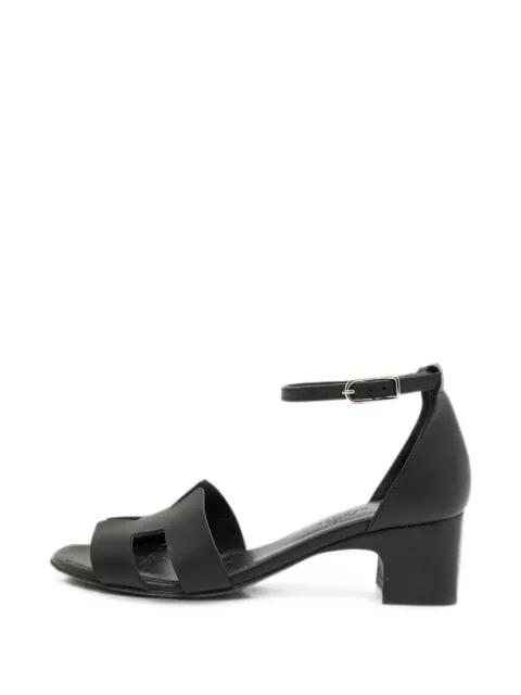 Hermès Pre-Owned H cutout ankle strap sandals