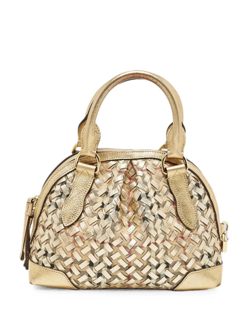 Burberry Pre-Owned small Thornley Haymarket satchel bag - Oro