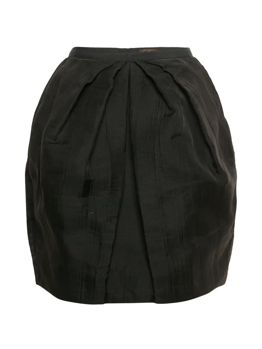 Louis Vuitton Pre-Owned pleated zip-up skirt - Nero