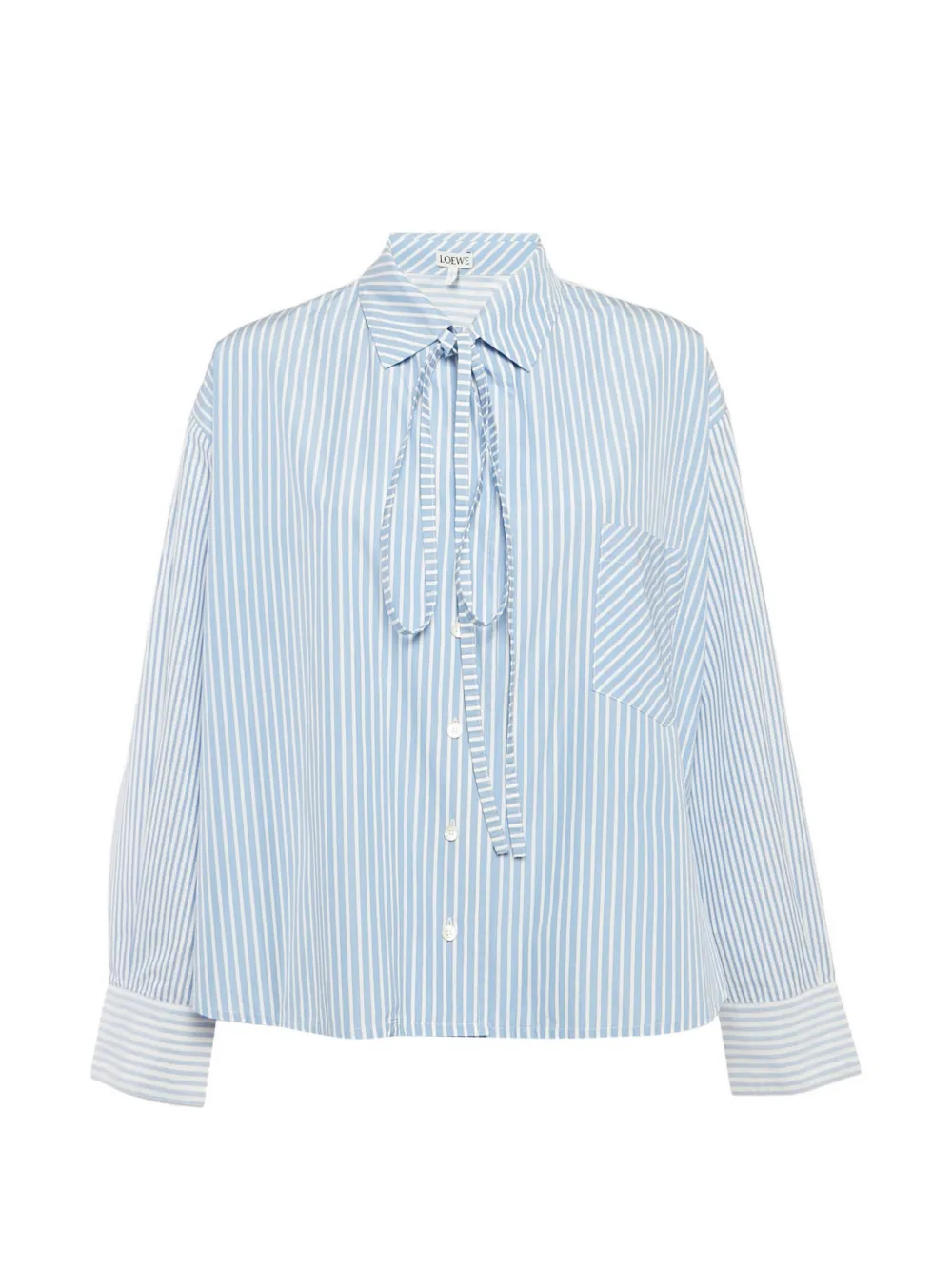 Loewe Pre-Owned pinstripe oversized shirt - Blau