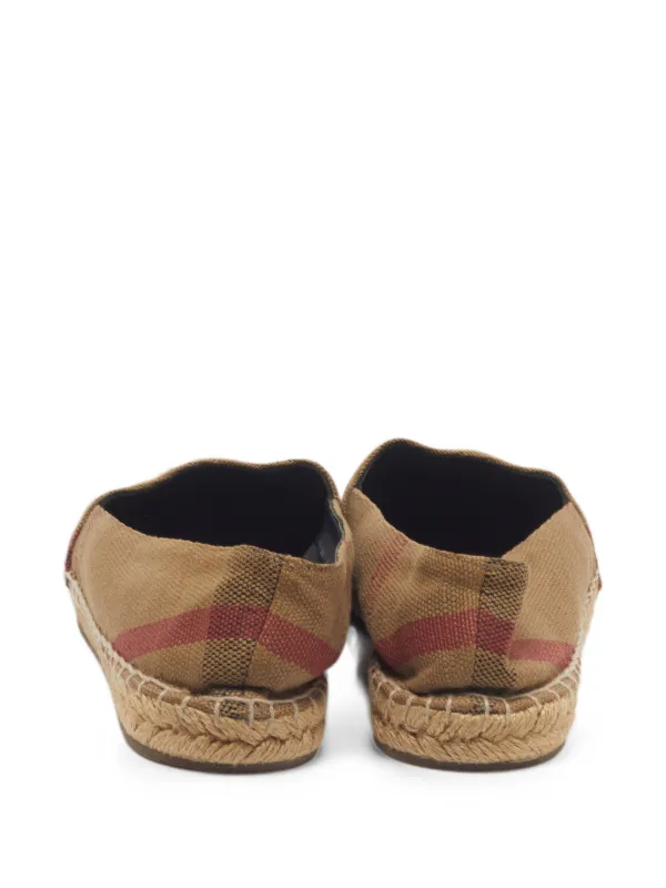 Burberry Pre-Owned ノバチェック キャンバス エスパドリーユ 