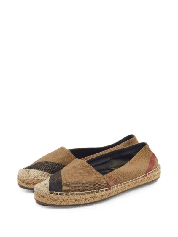 Burberry Pre-Owned ノバチェック キャンバス エスパドリーユ