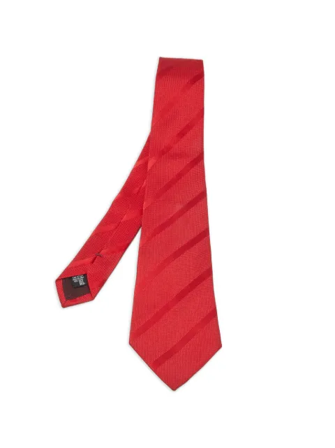 Giorgio Armani Pre-Owned diagonal stripe jacquard tie