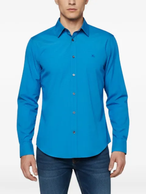 Burberry Pre-Owned logo-embroidered poplin shirt