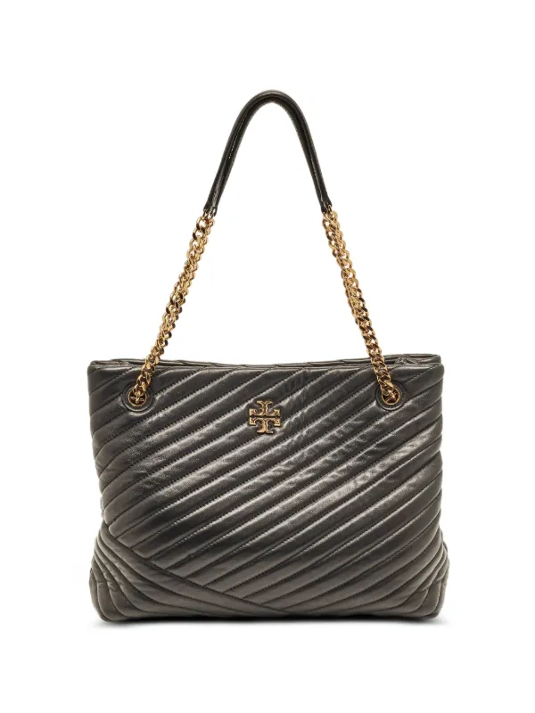 Tory Burch Kira シェブロン ハンドバッグ | ブラック | FARFETCH JP