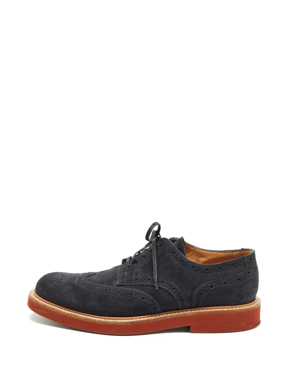 Louis Vuitton Pre-Owned lace-up suede derby shoes - Blau