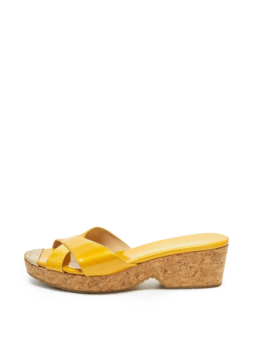 Jimmy Choo Pre-Owned Pandora cork wedge sandals - Gelb