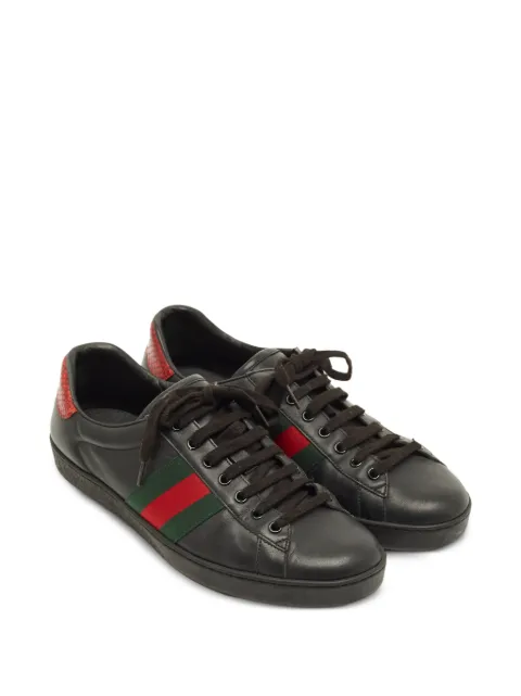 Gucci Pre-Owned Ace Web stripe sneakers