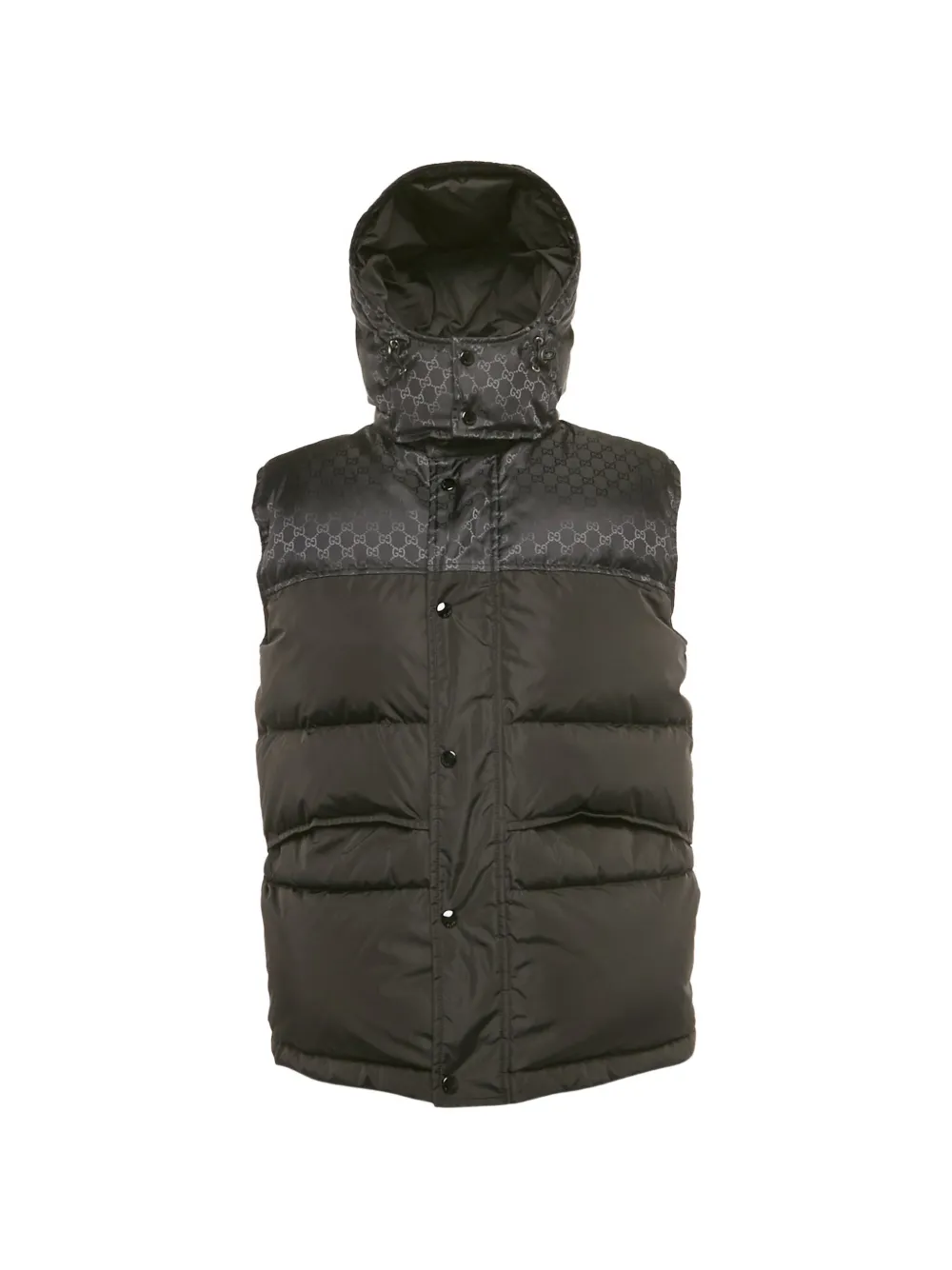 Gucci Pre-Owned GG jacquard down gilet - Nero